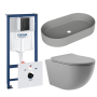 Комплект инсталляции GROHE Solido 38811KF0 с унитазом Aqueduto OVO OVOT2130 и раковиной Aqueduto ESPIRAL ESP0230 (NW0619)