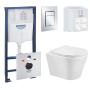 Комплект инсталляции GROHE Rapid SL 3 в 1 с унитазом Aquatek ВЕГА AQ1804T-00 и звукоизоляционным комплектом (NW0764)