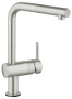 Смеситель для кухни GROHE Minta Touch сенсорный с вытяжным изливом, суперсталь (31360DC1)