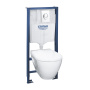 Комплект инсталляции GROHE Solido 4 в 1 с подвесным унитазом Lecico Serel и сиденьем (39441000)