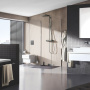 Душевая система GROHE Euphoria SmartControl System 310 Cube Duo с термостатом для душа, темный графит матовый (26508AL0)