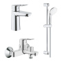Готовый комплект для ванной комнаты, GROHE BauLoop, хром (121827)