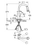 Смеситель для кухни GROHE Parkfield с вытяжным изливом, хром (30215001)