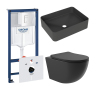 Комплект инсталляции GROHE Rapid SL 38772SH0 с унитазом Aqueduto OVO OVOT2140 и раковиной Aqueduto ESPIRAL ESP0440 (NW0652)