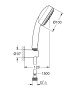 Душевой набор GROHE Tempesta Cosmopolitan, 1 режим, 1500 мм, 7 л/мин, хром (26084002)