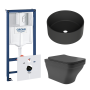 Комплект инсталляции GROHE Rapid SL NW0145/S с унитазом Aqueduto ESTETA EST0140 и раковиной Aqueduto ESPIRAL D400 ESP0140 (NW0413)