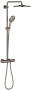 Душевая система GROHE Rainshower SmartActive 310 с термостатом для душа, темный графит глянцевый (26836A00)