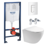 Комплект инсталляции GROHE 38772SH0 с унитазом Aquatek ЕВРОПА и сиденьем с микролифтом (NW0158/S)