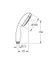 Ручной душ GROHE Tempesta 100, 1 режим, хром/белый (27923001)