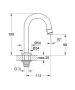 Кран для раковины GROHE Universal, без функции смешивания, хром (20201000)