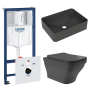 Комплект инсталляции GROHE Rapid SL NW0145/S с унитазом Aqueduto ESTETA EST0140 и раковиной Aqueduto ESPIRAL ESP0440 (NW0493)