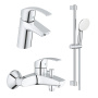 Готовый комплект для ванной комнаты GROHE Eurosmart, хром (129153)