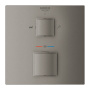 Внешняя часть термостата для ванны GROHE Grohtherm Cube на 2 потребителя, темный графит матовый (24155AL0)