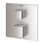 Внешняя часть термостата для ванны GROHE Grohtherm Cube на 2 потребителя, суперсталь (24155DC0)