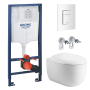 Комплект инсталляции GROHE 38772SH0 с унитазом Aquatek АЛЬТАИР и сиденьем с микролифтом (NW0159/S)
