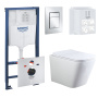 Комплект инсталляции GROHE Rapid SL 3 в 1 с унитазом Aquatek ЛИБРА AQ1148T-00 и звукоизоляционным комплектом (NW0762)