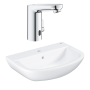 Комплект для ванной GROHE: раковина Bau Ceramic 60 см с инфракрасным смесителем Eurosmart Cosmopolitan E, альпин-белый/хром (NC0010)