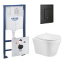 Комплект инсталляции GROHE Solido 3 в 1 с унитазом Aquatek ВЕГА AQ1804T-00 и звукоизоляционным комплектом (NW0768)