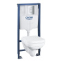 Комплект инсталляции GROHE Solido 4 в 1 с подвесным унитазом и сиденьем (39552000)