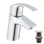 Смеситель для раковины GROHE Eurosmart с нажимным донным клапаном S-Size, хром (23922002)