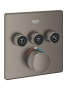Внешняя часть термостата для душа GROHE Grohtherm SmartControl на 3 потребителя, сатиновый графит (29126MG0)