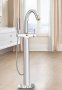 Внешняя часть смесителя для ванны GROHE Grandera напольного монтажа, хром/золото (23318IG0)