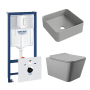 Комплект инсталляции GROHE Rapid SL 38772SH0 с унитазом Aqueduto MACIO MAC0130 и раковиной Aqueduto ESPIRAL ESP0330 (NW0364)
