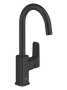 Смеситель для раковины GROHE Cubeo с донным клапаном, L-size, матовый черный (1017712430)