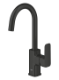 Смеситель для раковины GROHE Cubeo с донным клапаном, L-size, матовый черный (1017712430)