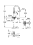 Смеситель для раковины GROHE Cubeo с донным клапаном, L-size, матовый черный (1017712430)