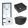 Комплект инсталляции GROHE Rapid SL 38772SH0 с унитазом Aqueduto OVO OVO0140 и раковиной Aqueduto ESPIRAL ESP0340 (NW0384)
