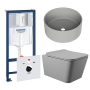 Комплект инсталляции GROHE Rapid SL NW0145/S с унитазом Aqueduto MACIO MACT2130 и раковиной Aqueduto ESPIRAL D400 ESP0130 (NW0606)