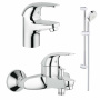 Готовый комплект для ванной комнаты GROHE Euroeco, хром (NB0003-2)