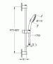 Душевой гарнитур GROHE Tempesta 110, 2 режима струи, душевая штанга 600 мм, 13,5 л/мин, хром (27598003)