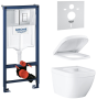 Комплект инсталляции GROHE Rapid SL 4 в 1 с унитазом Euro Ceramic и сиденьем с микролифтом (NW0101)