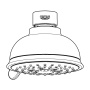 Верхний душ GROHE Tempesta Rustic 100, 9,5 л/мин, 4 режима, хром (27610001)