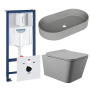 Комплект инсталляции GROHE Rapid SL NW0145/S с унитазом Aqueduto MACIO MACT2130 и раковиной Aqueduto ESPIRAL ESP0230 (NW0630)
