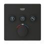 Внешняя часть термостата GROHE Grohtherm SmartControl на 3 выхода, фантомный чёрный (102167KF00)