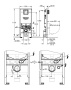 Инсталляция для подвесного унитаза, GROHE Rapid SLX, монтажная высота 1.13 м, со встроенной электрической розеткой и подводом воды для подключения унитазов-биде, (39596000)