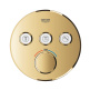 Внешняя часть термостата для ванны и душа GROHE Grohtherm SmartControl на 3 потребителя, круглая, холодный рассвет глянец (29121GL0)