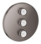 Внешняя часть переключателя потоков GROHE Grohtherm SmartControl на 3 потребителя, темный графит глянец (29122A00)