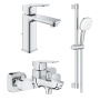 Готовый комплект для ванной комнаты GROHE Cubeo, хром (129361)