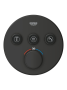Внешняя часть термостата для душа GROHE Grohtherm SmartControl на 3 потребителя, матовый черный (291212430)