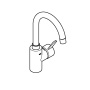 Смеситель для раковины GROHE Eurosmart Cosmopolitan, L-size, хром (23933001)