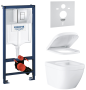 Комплект инсталляции GROHE Rapid SL 4 в 1 с унитазом Euro Ceramic и сиденьем с микролифтом (NW0102)