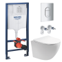 Комплект инсталляции GROHE NW0145/S с унитазом Aquatek ЕВРОПА и сиденьем с микролифтом (NW0163/S)