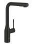 Смеситель для кухни GROHE Essence с вытяжным душем, матовый черный (302702430)