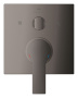 Внешняя часть смесителя для ванны GROHE Allure скрытого монтажа на 3 потребителя, квадратная, темный графит глянец (29176A01)