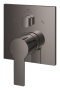Внешняя часть смесителя для ванны GROHE Allure скрытого монтажа на 3 потребителя, квадратная, темный графит глянец (29176A01)