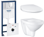 Комплект инсталляции GROHE Rapid SL 4 в 1 с унитазом Bau Ceramic и сиденьем (NW0106)